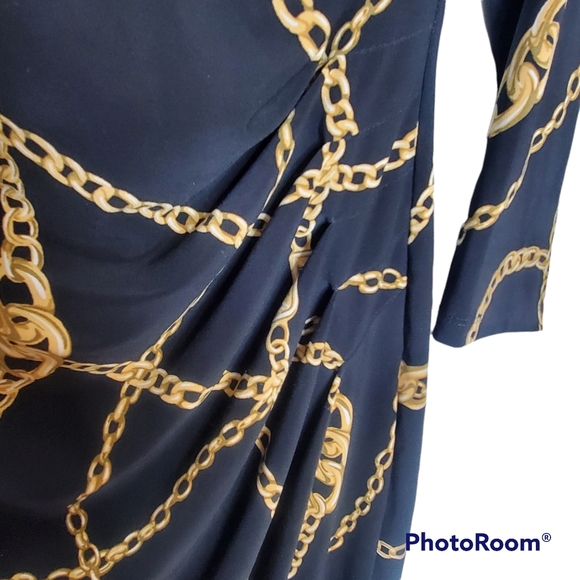 Lauren ralph lauren bridle equestrian 3/4 sleeve above the knee dress size 6 - Picture 7 of 10